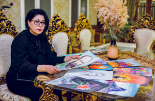 A childhood dream come true: 25 years later Yagut Akhmedova from Nakhchyvan starts painting again